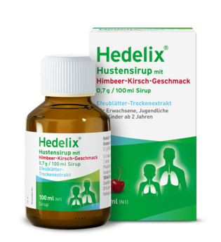 HEDELIX Hustensirup mit Himbeer-Kirsch-Geschmack